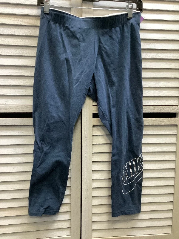 Athletic Leggings Capris By Nike Apparel In Blue, Size: M