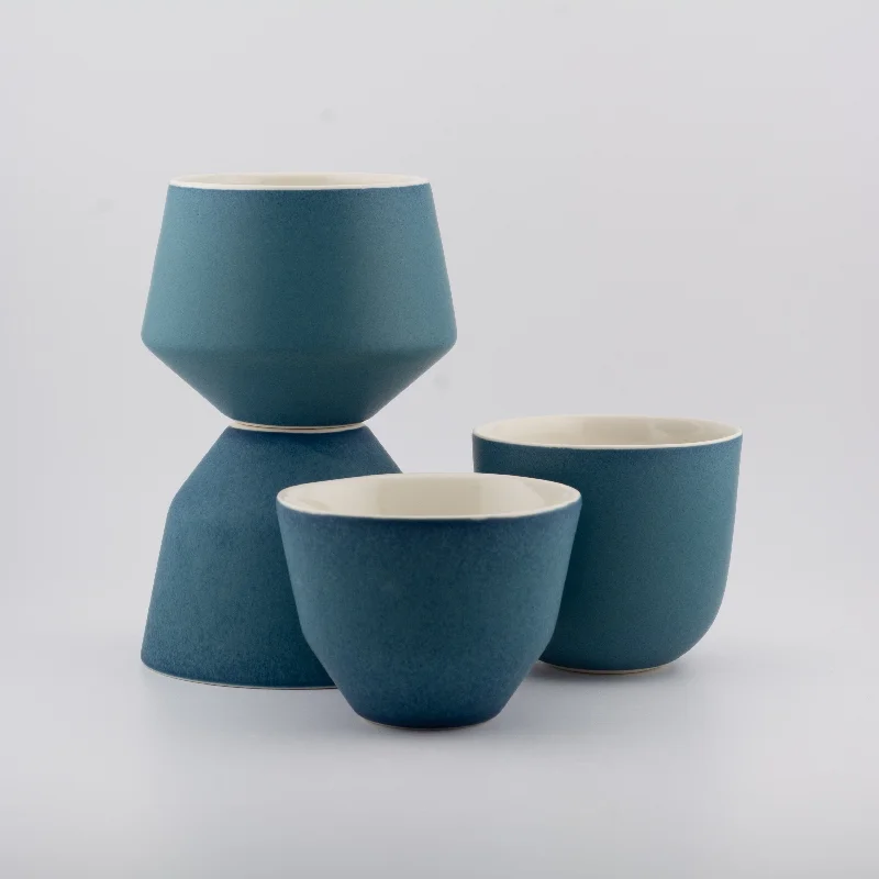 Handmade Porcelain Coffee Cup | MK Studio | Space blue