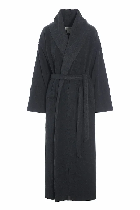 BATHROBE WOMEN MAXI - 7128 MAXI - SOFT BLACK