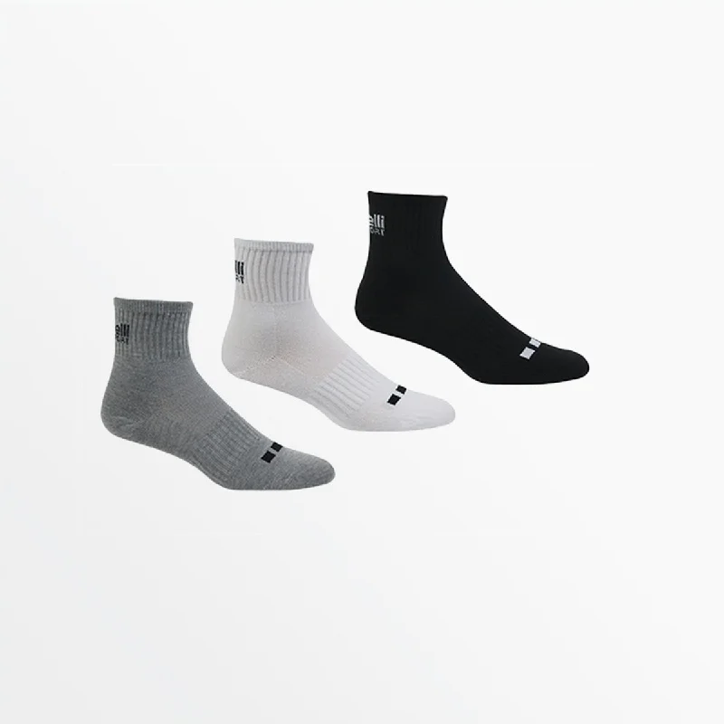 BASICS CS-COOL CUSHIONED QUARTER TOP SOCKS