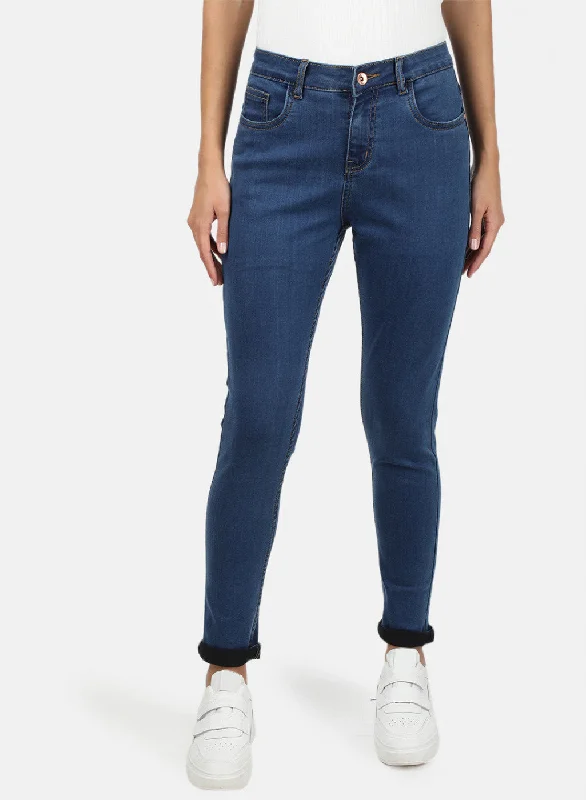 Womens Blue Slim Denim