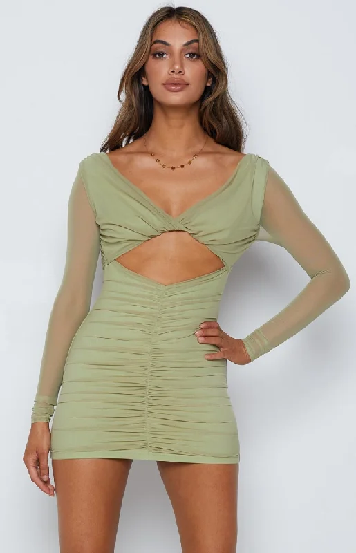 Raven Mesh Dress Green