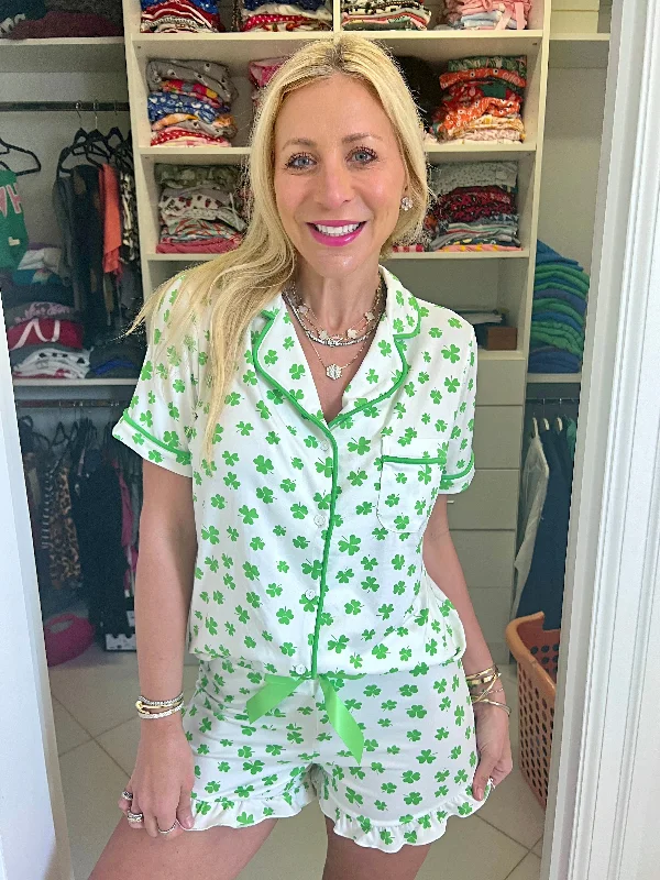 Shamrock Pajama Shorts Set