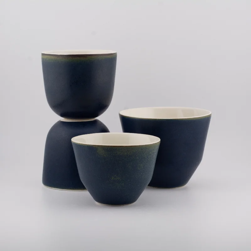 Handmade Porcelain Coffee Cup | MK Studio | Denim blue