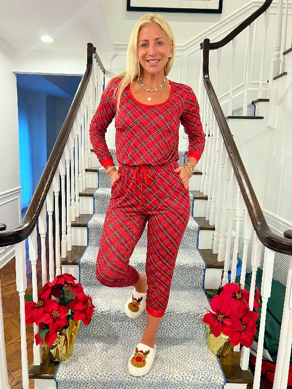 Christmas Plaid Jumpsuit