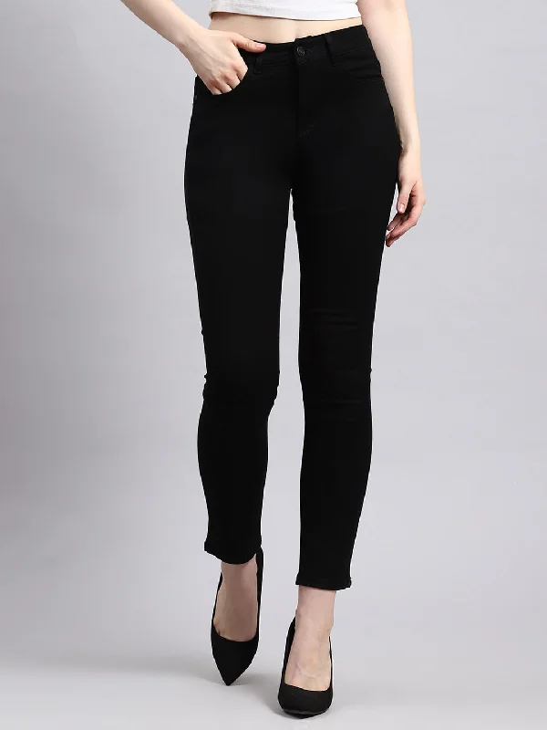 Women Black Slim Fit Denim