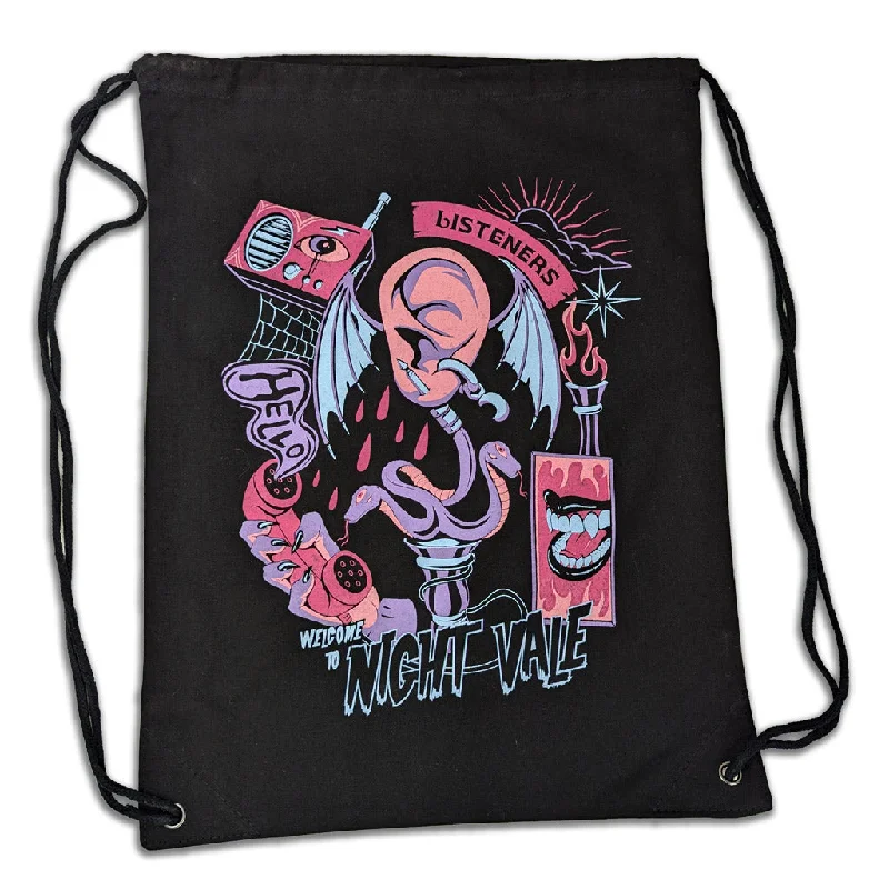 Hello Listeners Drawstring Backpack