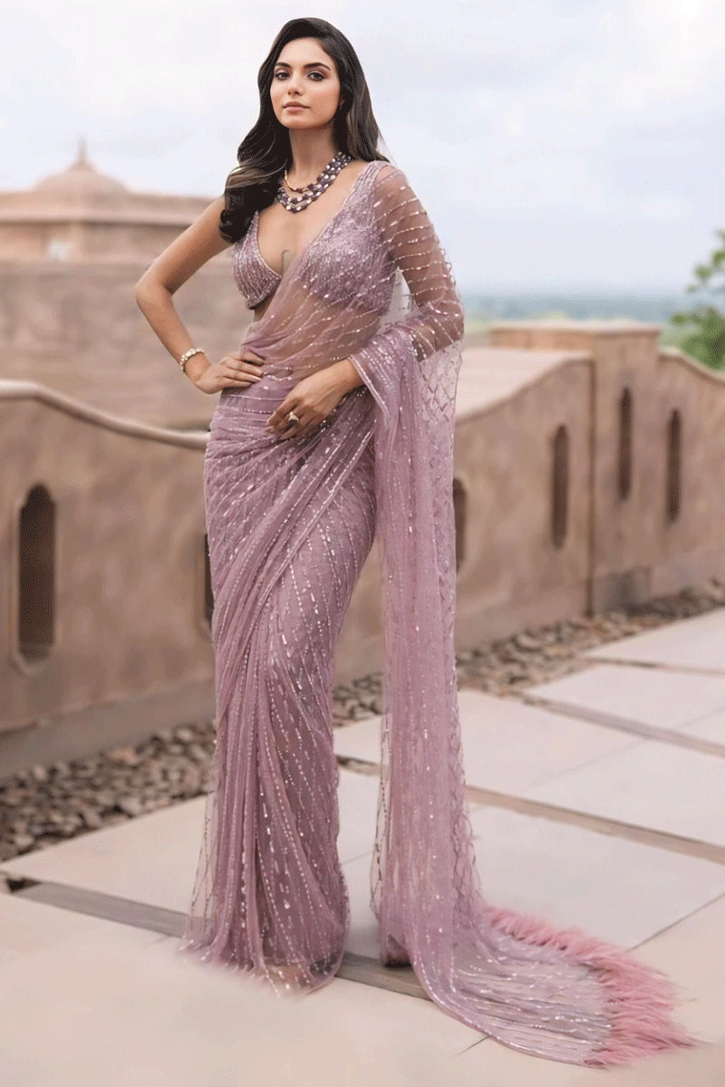 Party Wear Look Saree For Collage Girls