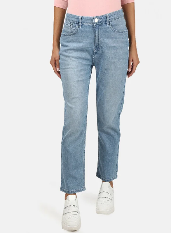 Womens Blue Regular Denim