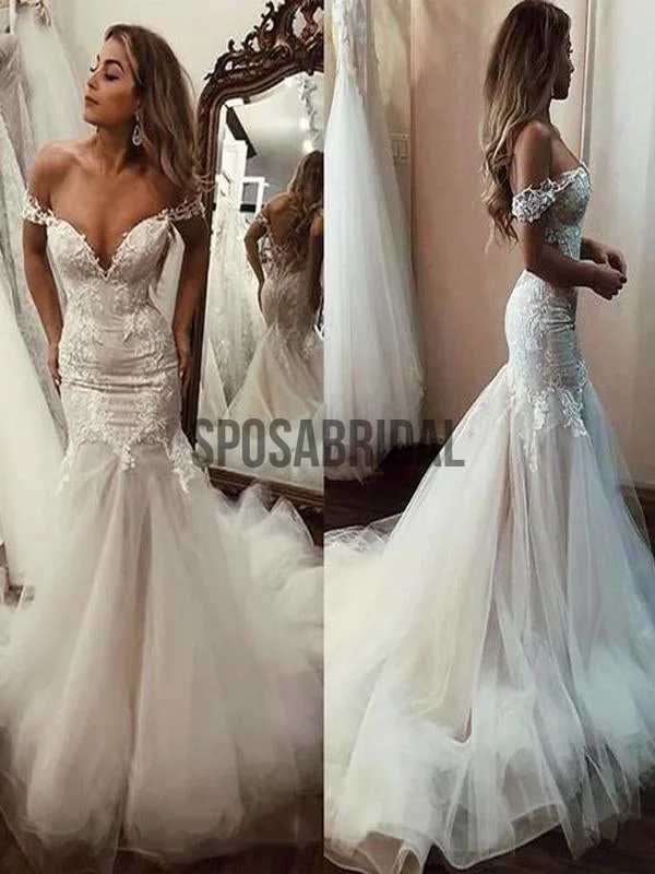 Mermaid Off the Shoulder Popular Hot Wedding Dresses WD0518