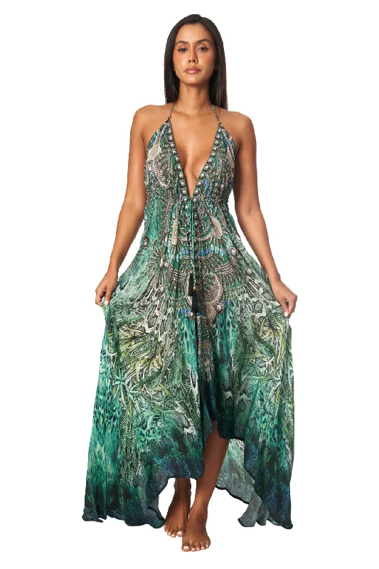 Serene Halter Maxi Dress