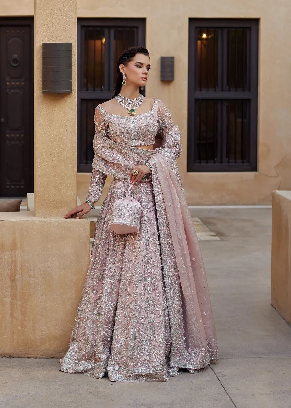 Pink Lehenga Choli and Dupatta Pakistani Bridal Dress