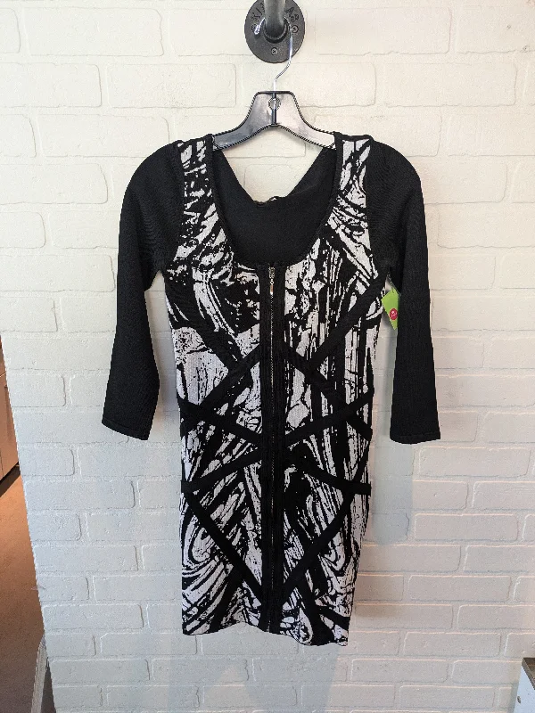 Dress Work By Bebe In Black & White, Size: M