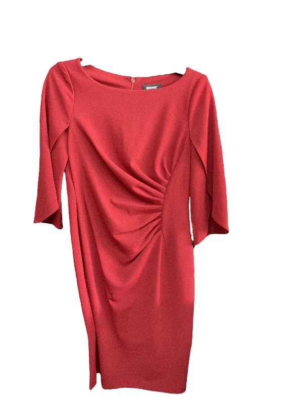 Dress Work By Dkny In Red, Size: 6