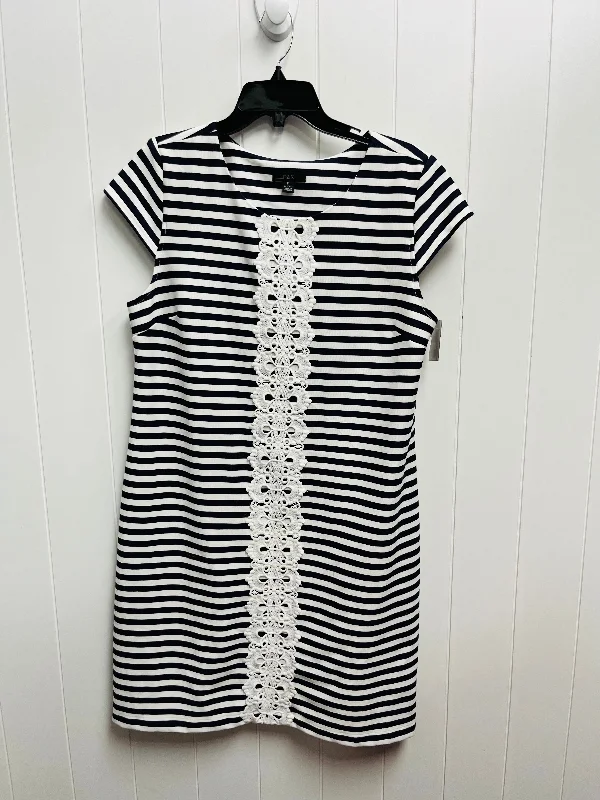 Dress Work By R And K Originals In Blue & White, Size: 14