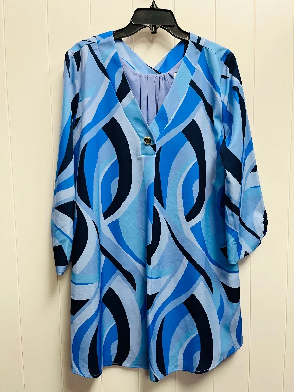 Dress Work By Sail To Sable In Blue, Size: L