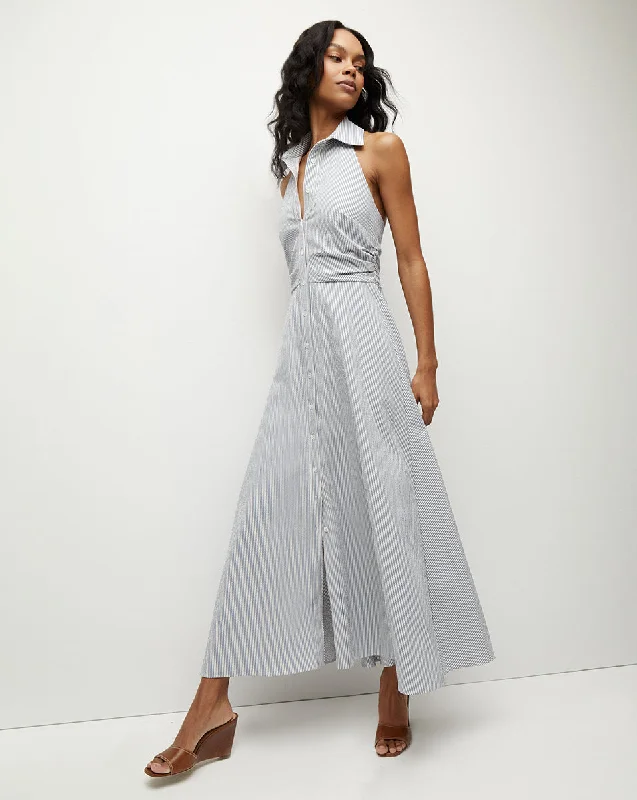 Mackey Seersucker Halter Dress