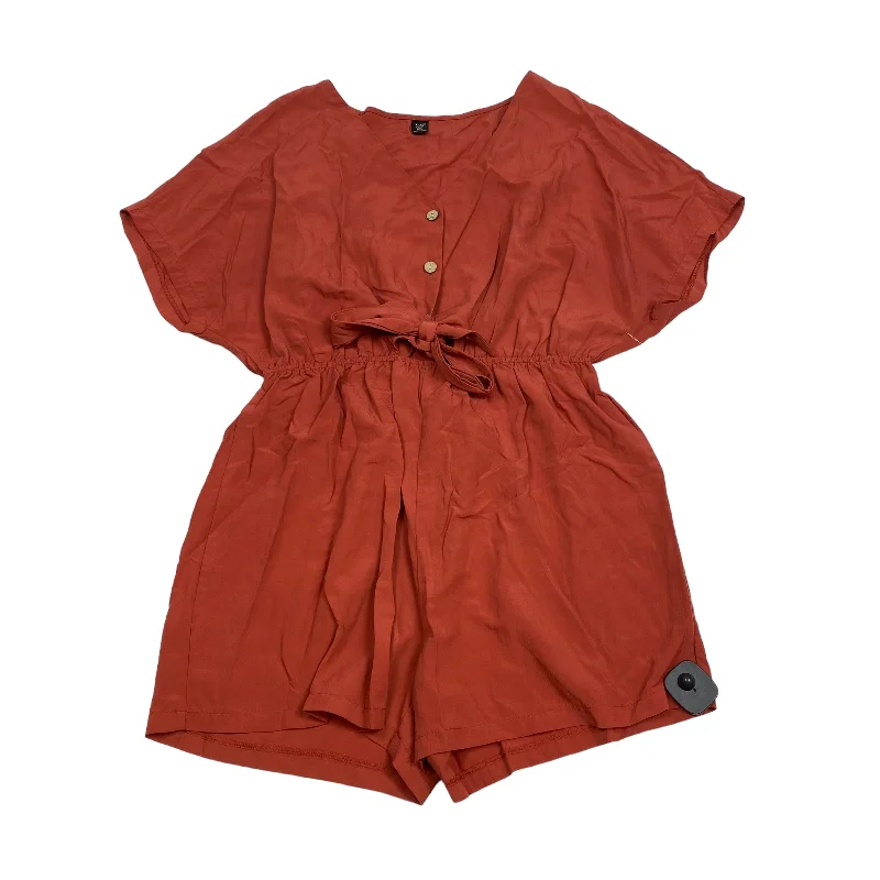 Orange Romper Shein, Size Xl