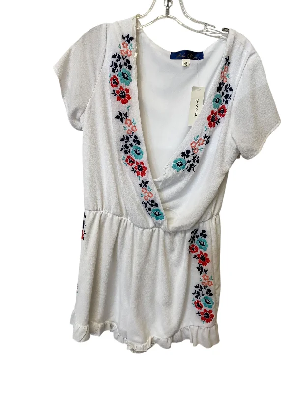 Romper By Blue Rain In White, Size: L