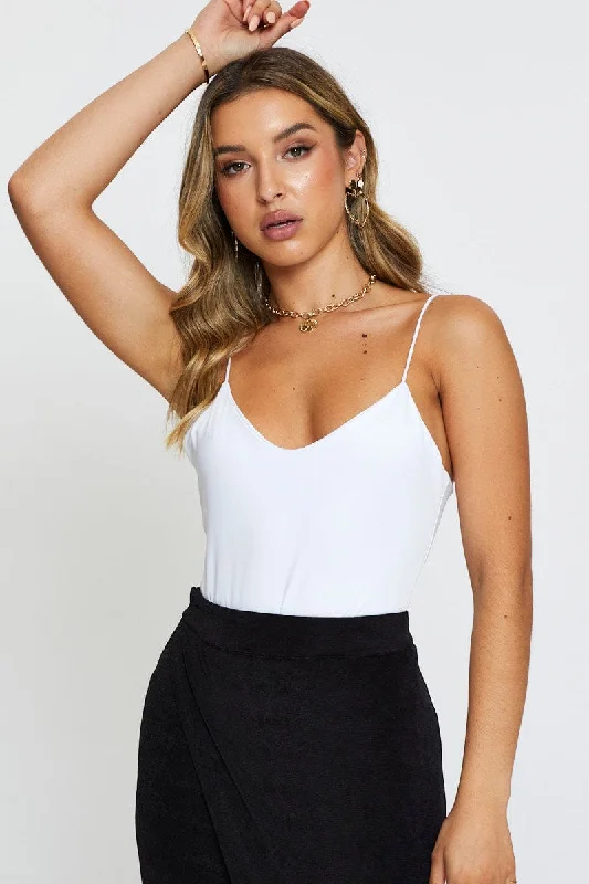 White Bodysuit Top