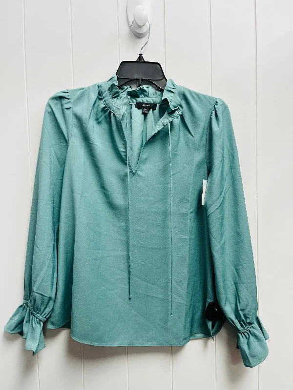 Top Long Sleeve By J. Crew In Green, Size: Xs