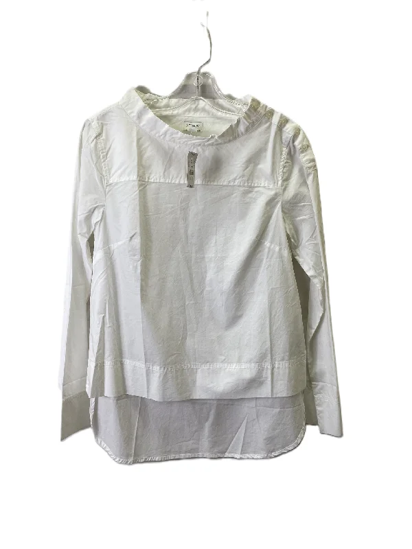 Top Long Sleeve By J. Crew In White, Size: S