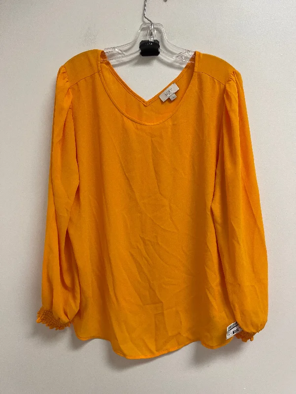 Top Long Sleeve By Loft In Orange, Size: Xl