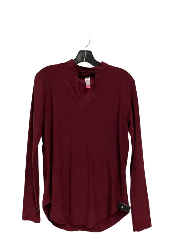 Top Long Sleeve By No Boundaries In Red, Size: L