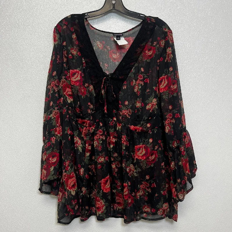 Top Long Sleeve By Torrid In Floral, Size: 3