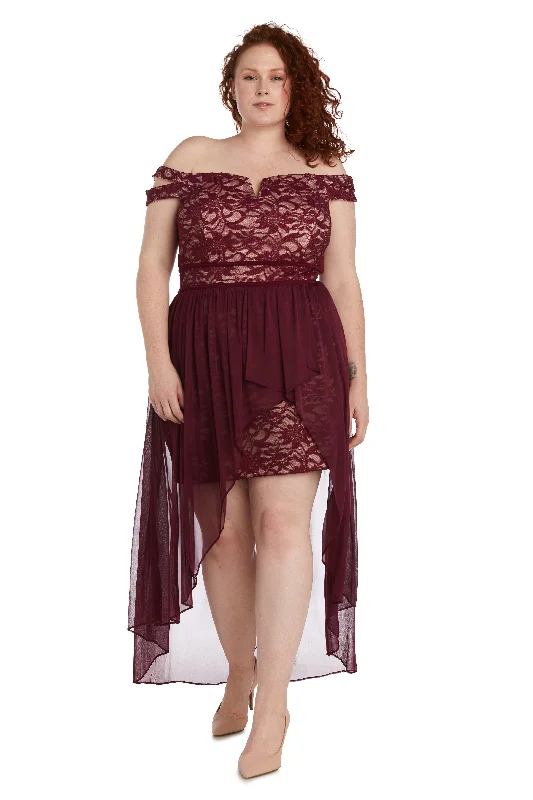 Morgan & Co 12671WM Plus Size High Low Dress